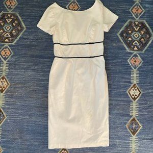 Stretch cotton pique, slim fit, midi